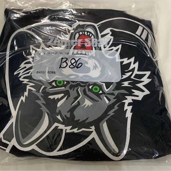 Bauer men’s black mesh wolf hockey jersey size M sporty blokecore animal  print - Picture 5 of 6